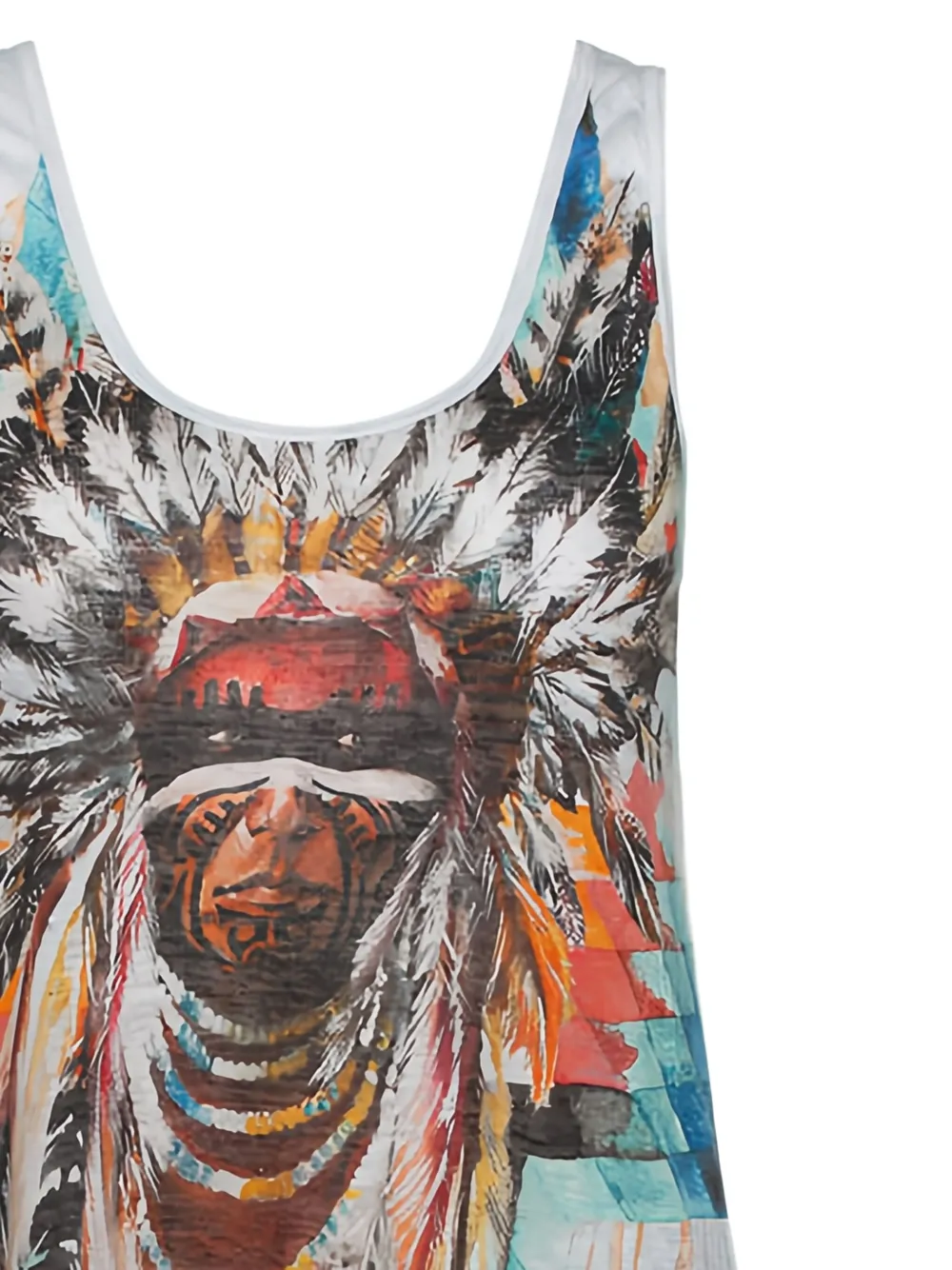 Pre-owned Balmain 2024 Printed Scoop-neck Tank Top In Gray