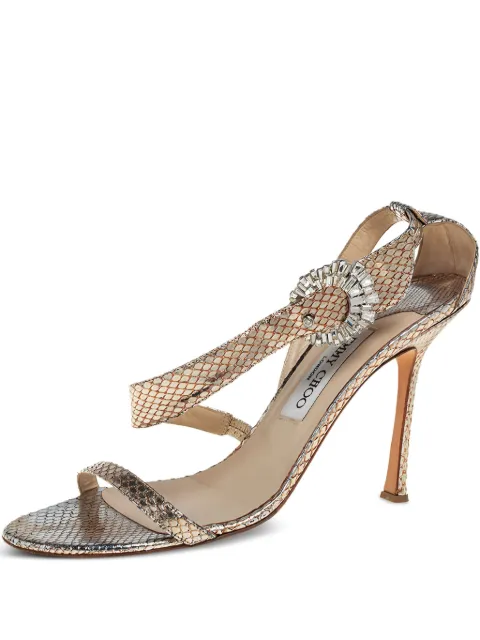 Jimmy Choo Pre-Owned 150mm crystal-embellished sandals