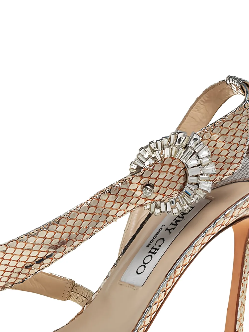 Jimmy Choo Pre-Owned 150 mm sandalen verfraaid met kristallen - Goud