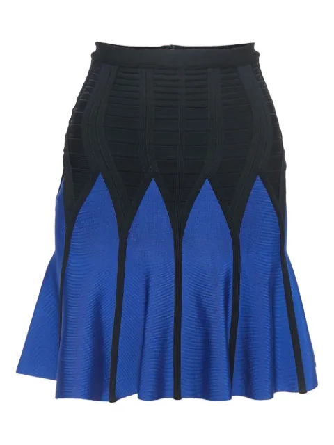 Hervé Léger Pre-Owned flared mini skirt