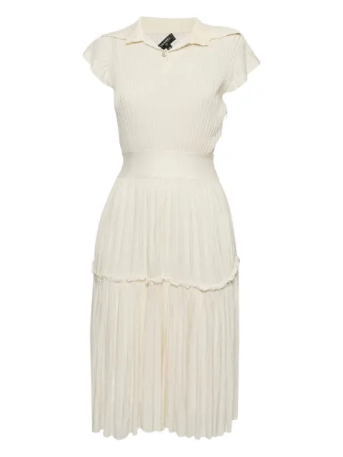 CHANEL Pre-Owned Midikleid aus geripptem Strick