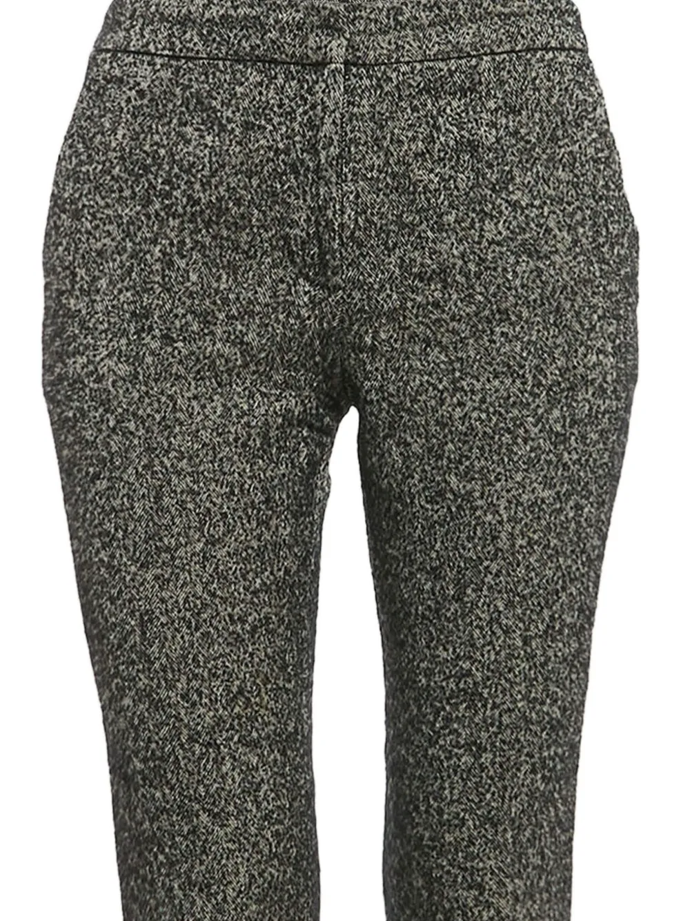 Pre-owned Alexander Mcqueen Herringbone-pattern Trousers In Black