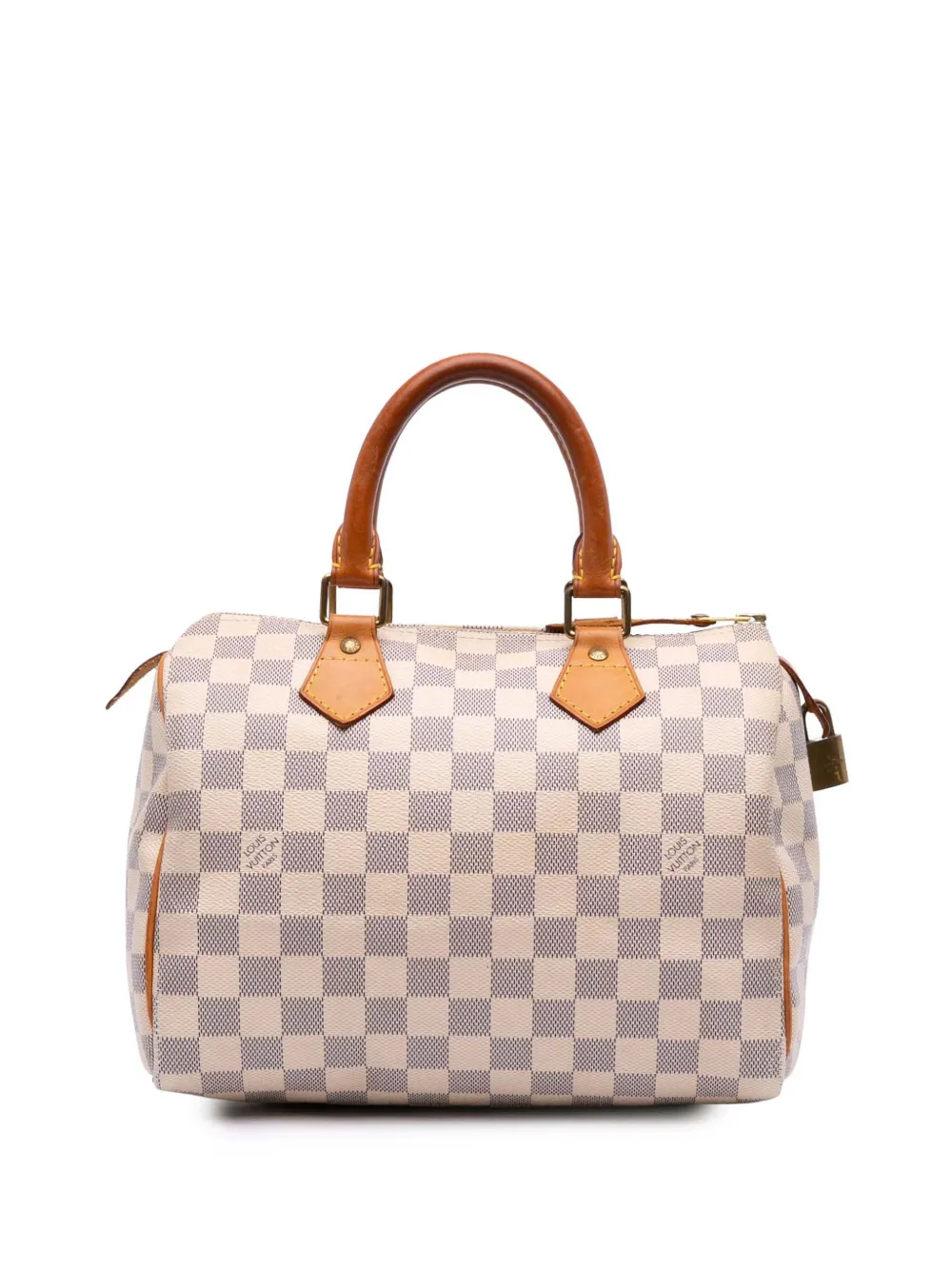Louis Vuitton Pre-Owned 2011 ダミエ アズール スピーディ 25 ボストンバッグ - ホワイト Louis Vuitton Pre-Owned 2011 ダミエ アズール スピーディ 25 ボストンバッグ - ホワイト