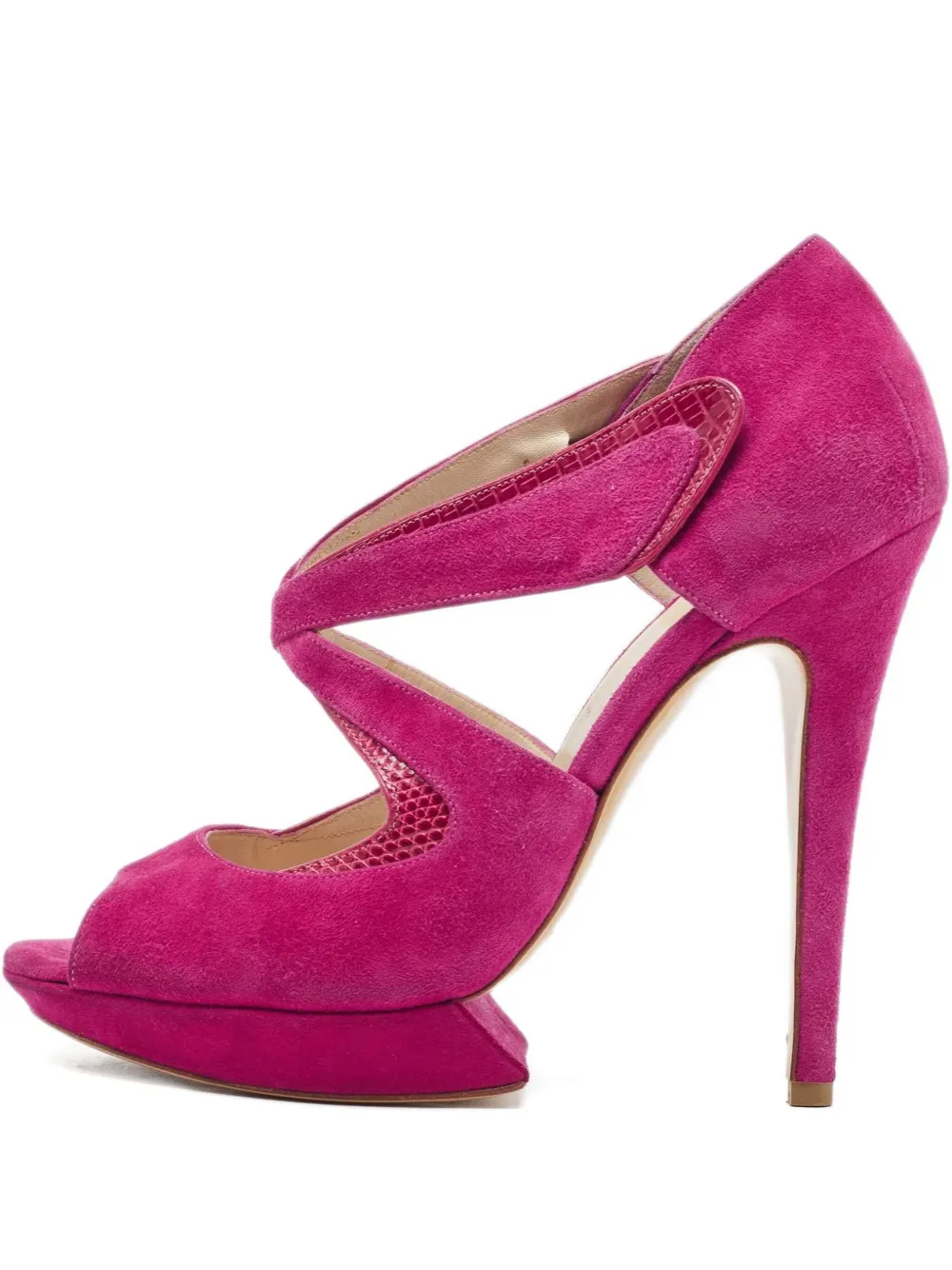 Pre-owned Nicholas Kirkwood 120mm Suede Sandals In Pink