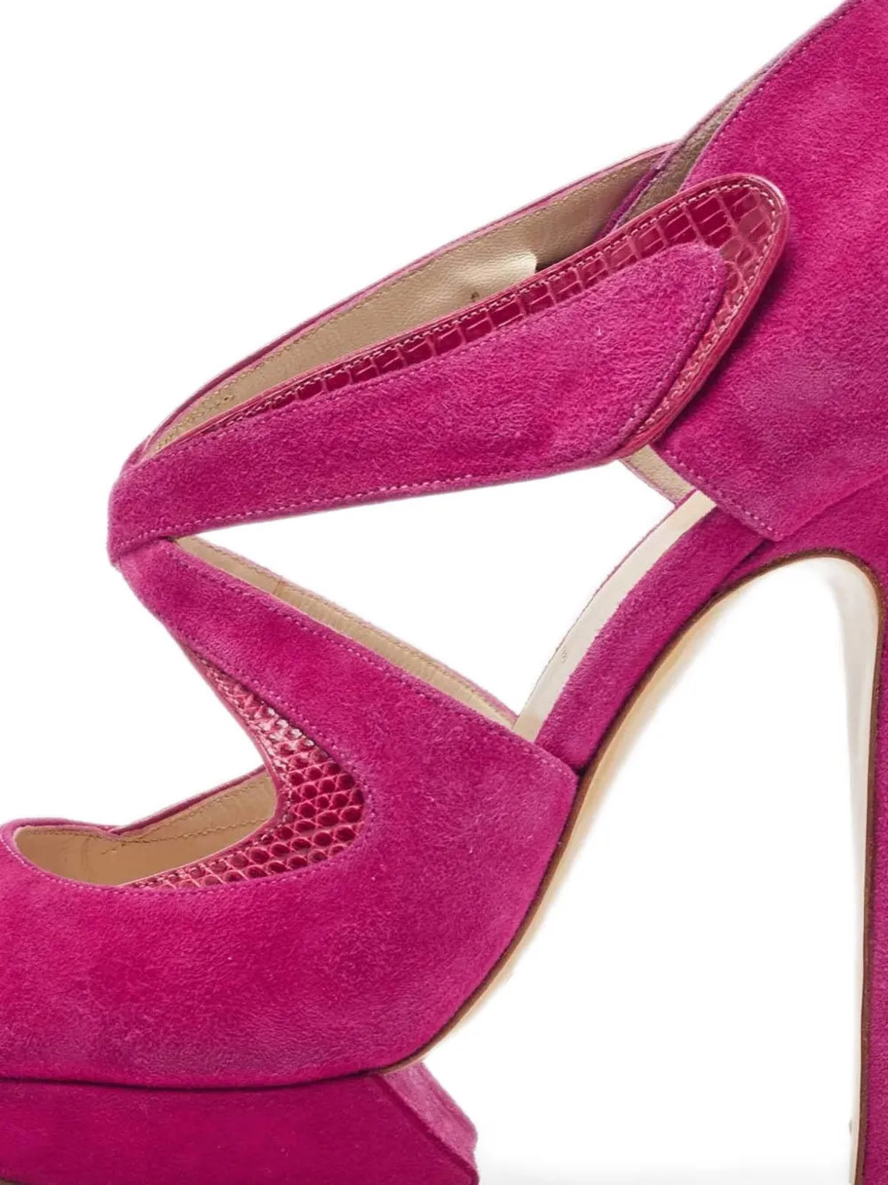 NICHOLAS KIRKWOOD Pre-owned 120mm Suede Sandals In Pink