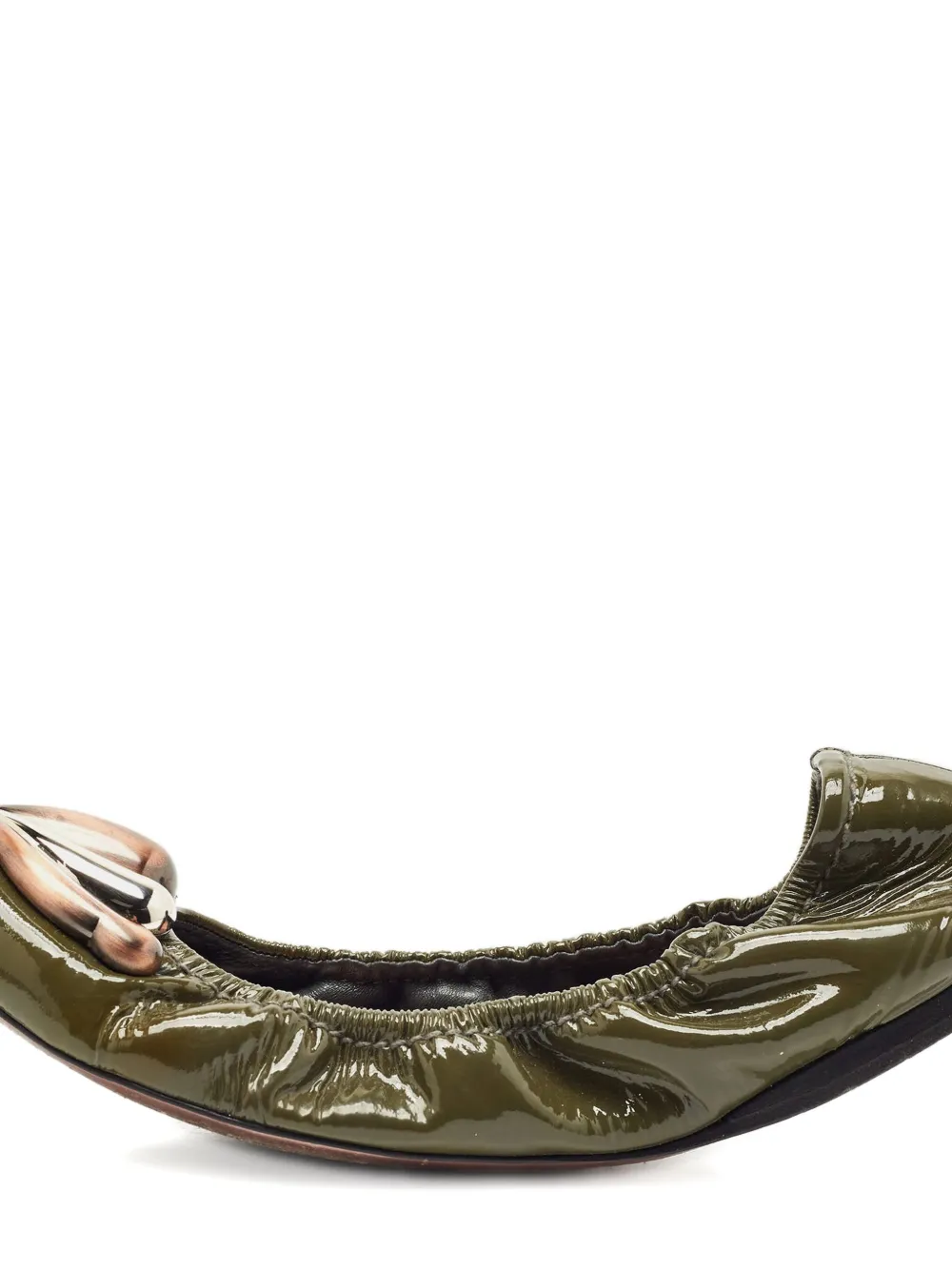 Miu Miu Pre-Owned Ballerina's met metalen detail - Groen