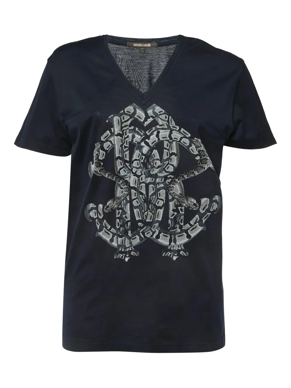 Roberto Cavalli Vintage snake-emblem T-shirt | Blue | Image 1