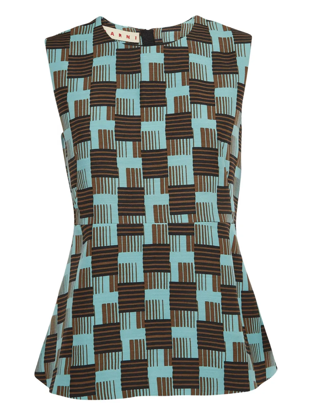 Marni Pre-Owned geometric-print sleeveless top | Blue | Image 1