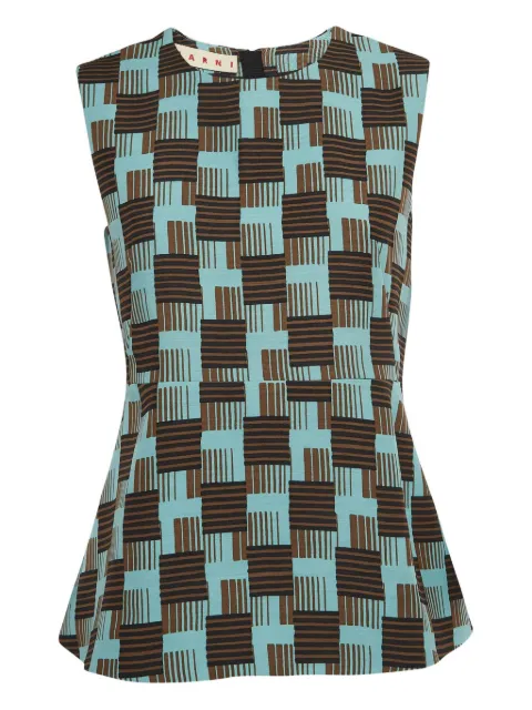 Marni Pre-Owned geometric-print sleeveless top