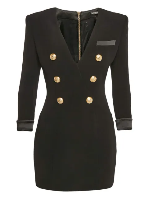 Balmain Pre-Owned crepe-texture mini dress
