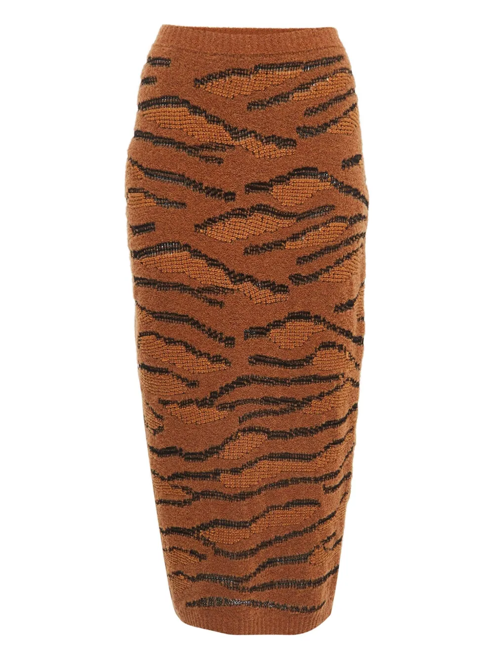 Stella McCartney Pre-Owned Gonna midi con stampa - Marrone