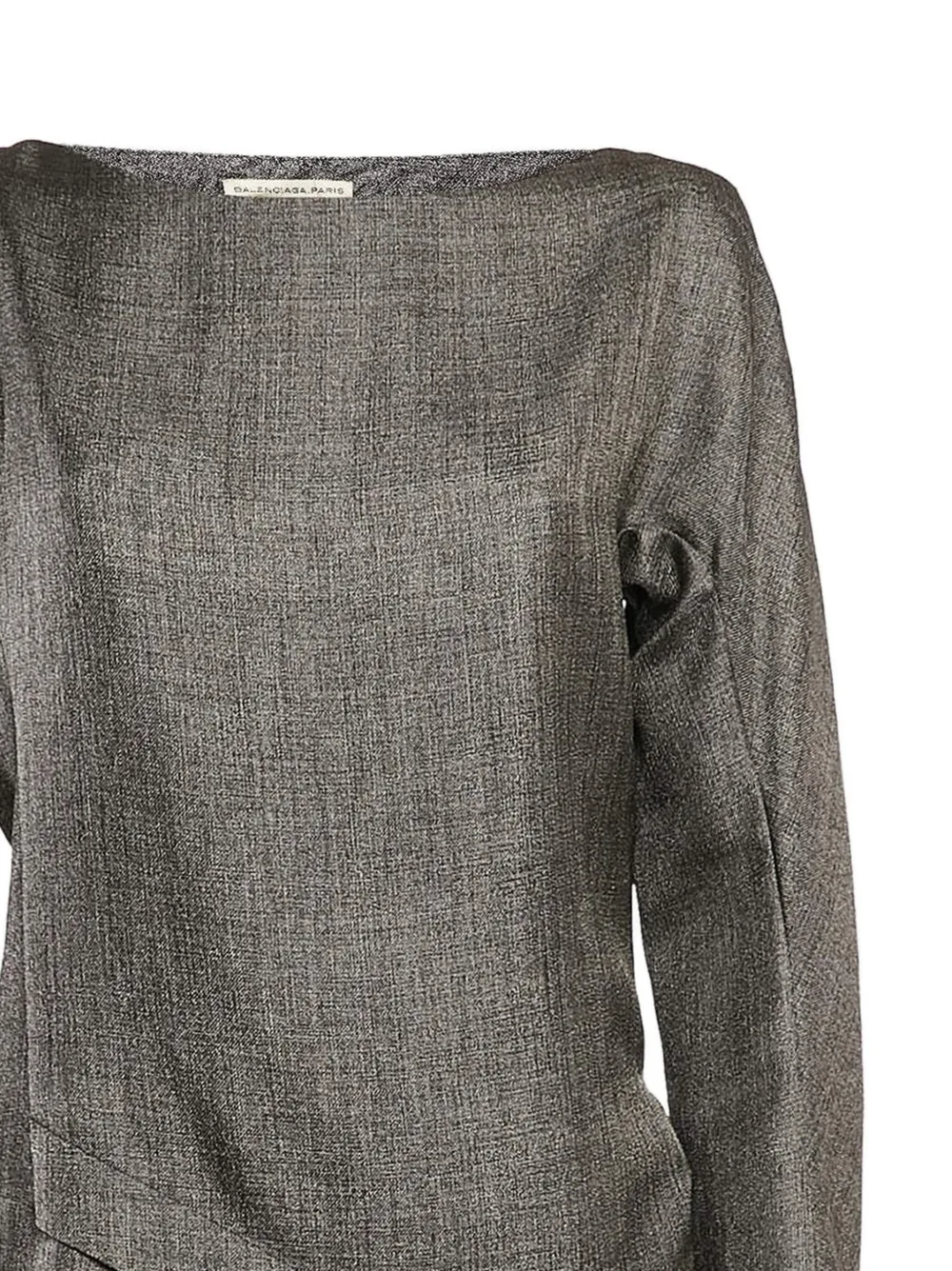 Balenciaga Pre-Owned Asymmetrische midi-rok van wolblend - Grijs