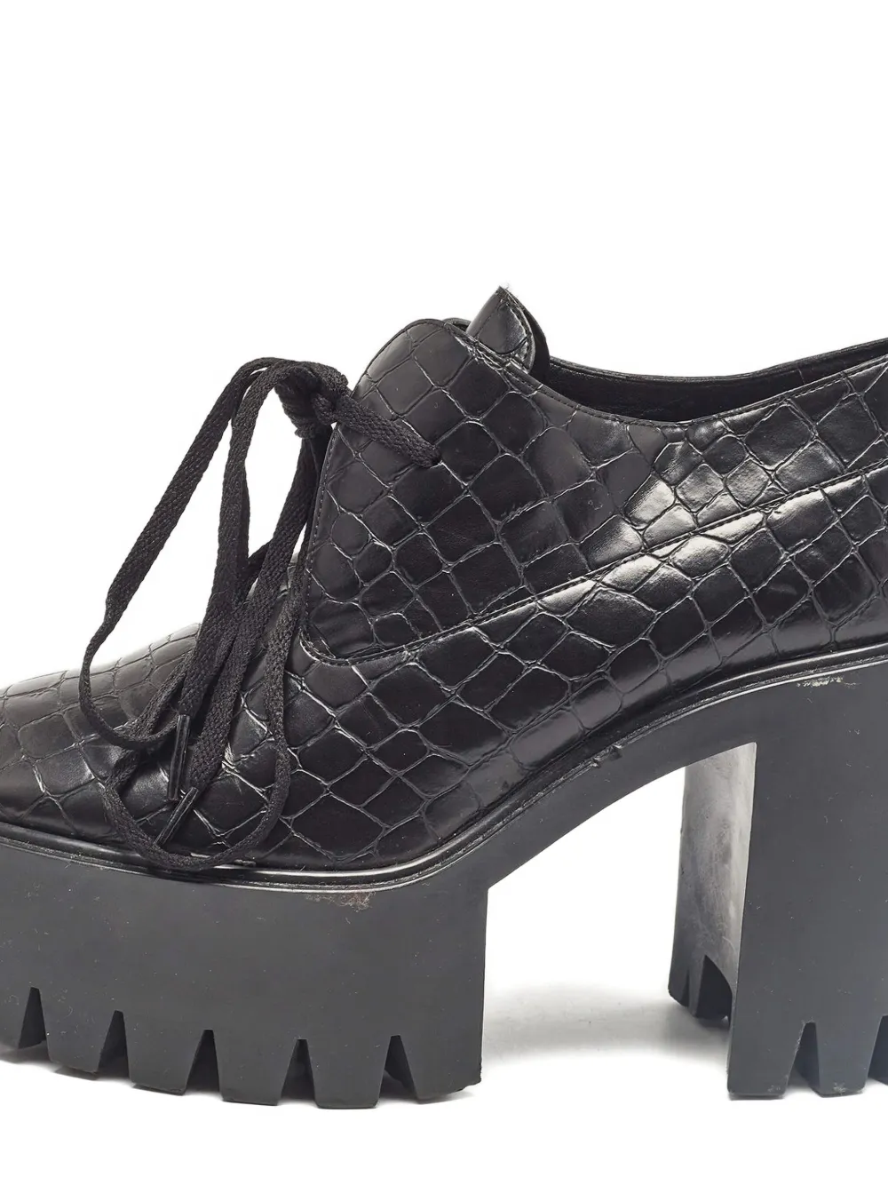 Stella McCartney Pre-Owned Laarzen met krokodillen-reliëf - Zwart