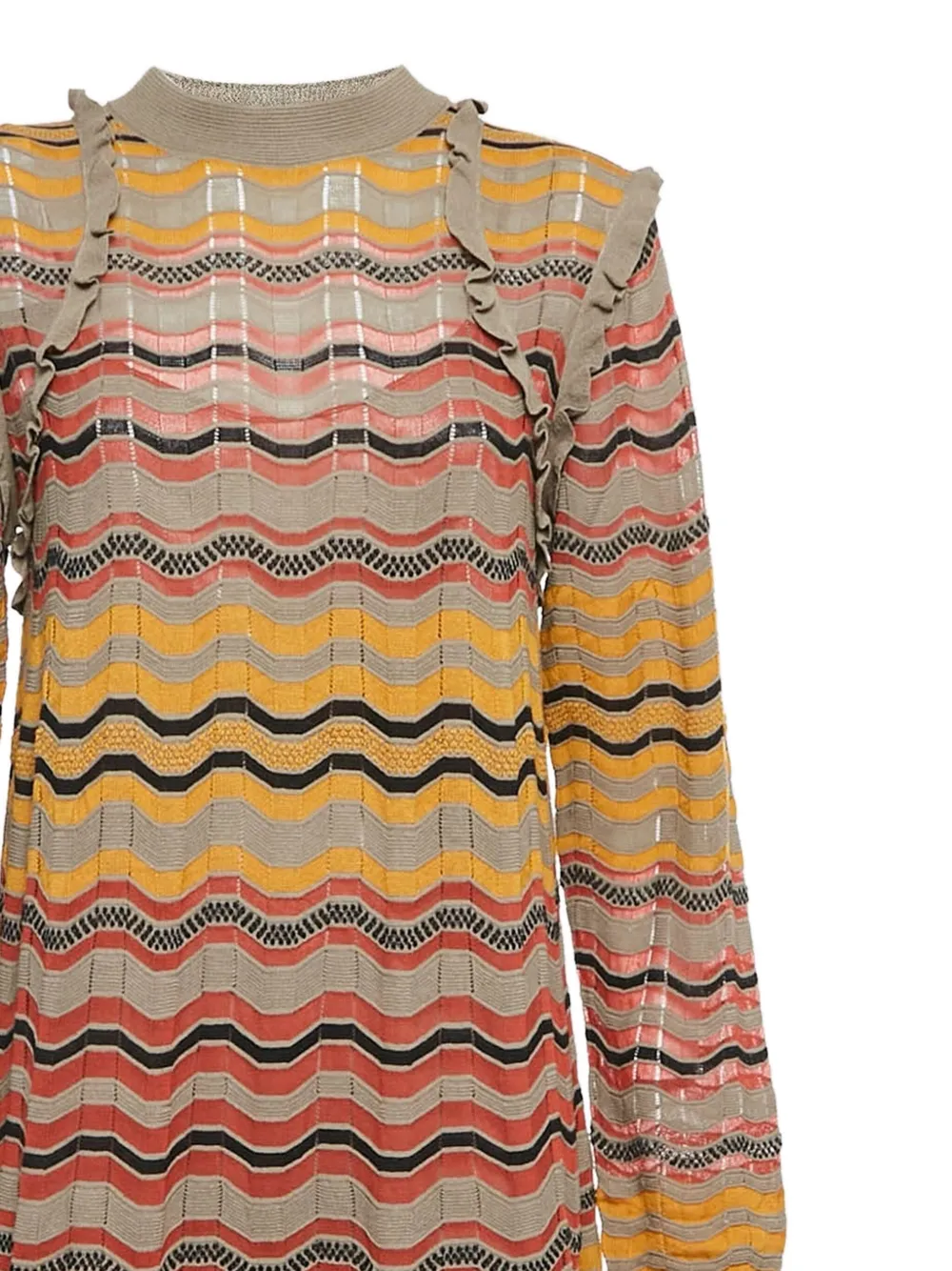 Missoni Pre-Owned Mini-jurk met golvend patroon - Beige