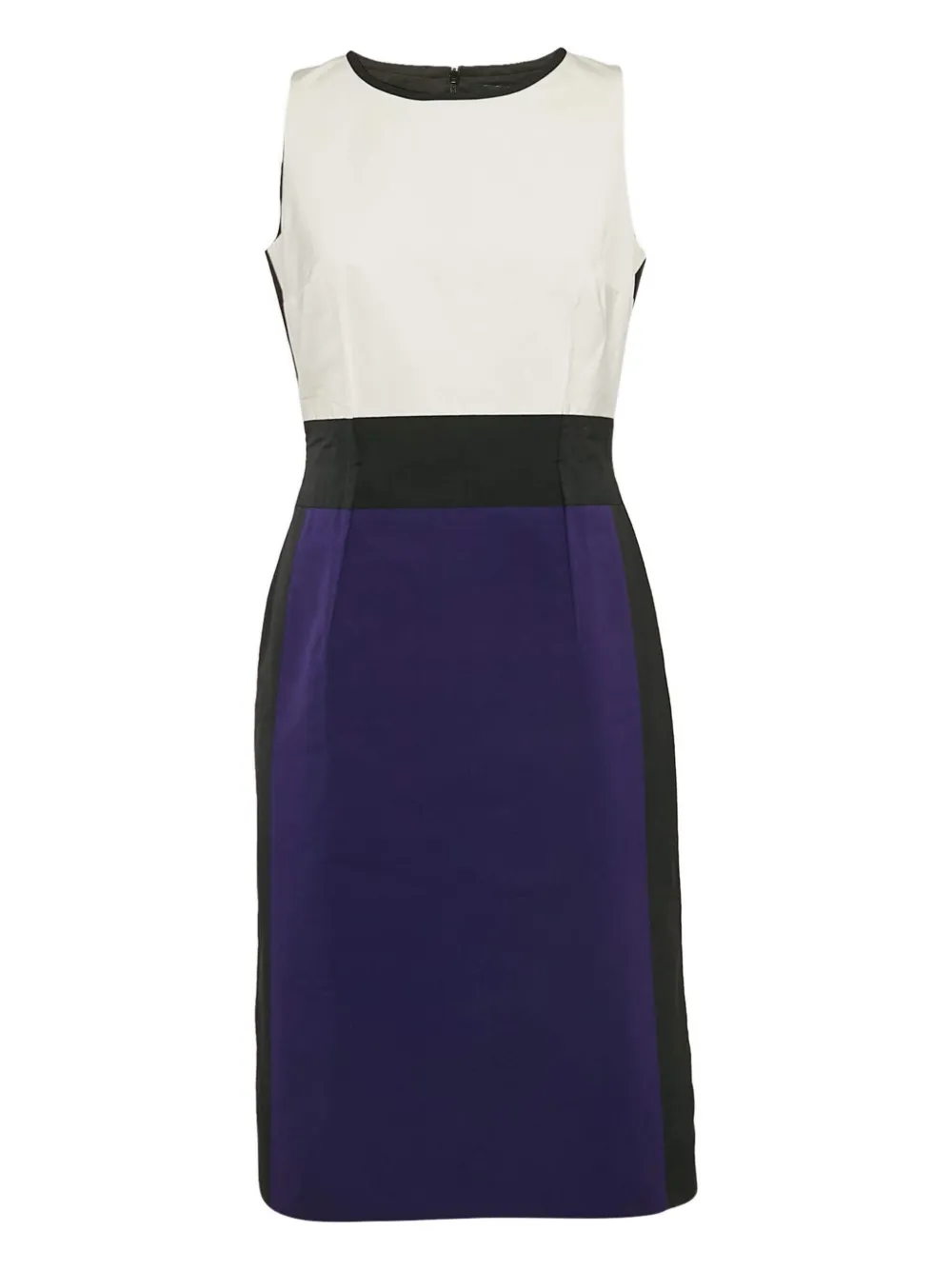 Pre-owned Paule Ka Colourblock Sleeveless Dress In Blue