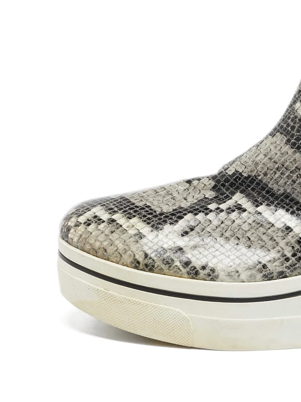 Stella McCartney Pre-Owned 50 mm Chelsea laarzen met slangen-effect en plateauzool - Grijs