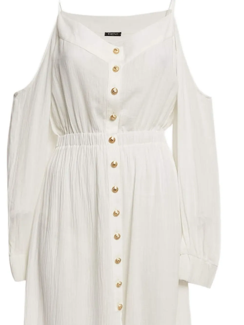 Balmain Pre-Owned Maxi-jurk met knopen - Wit