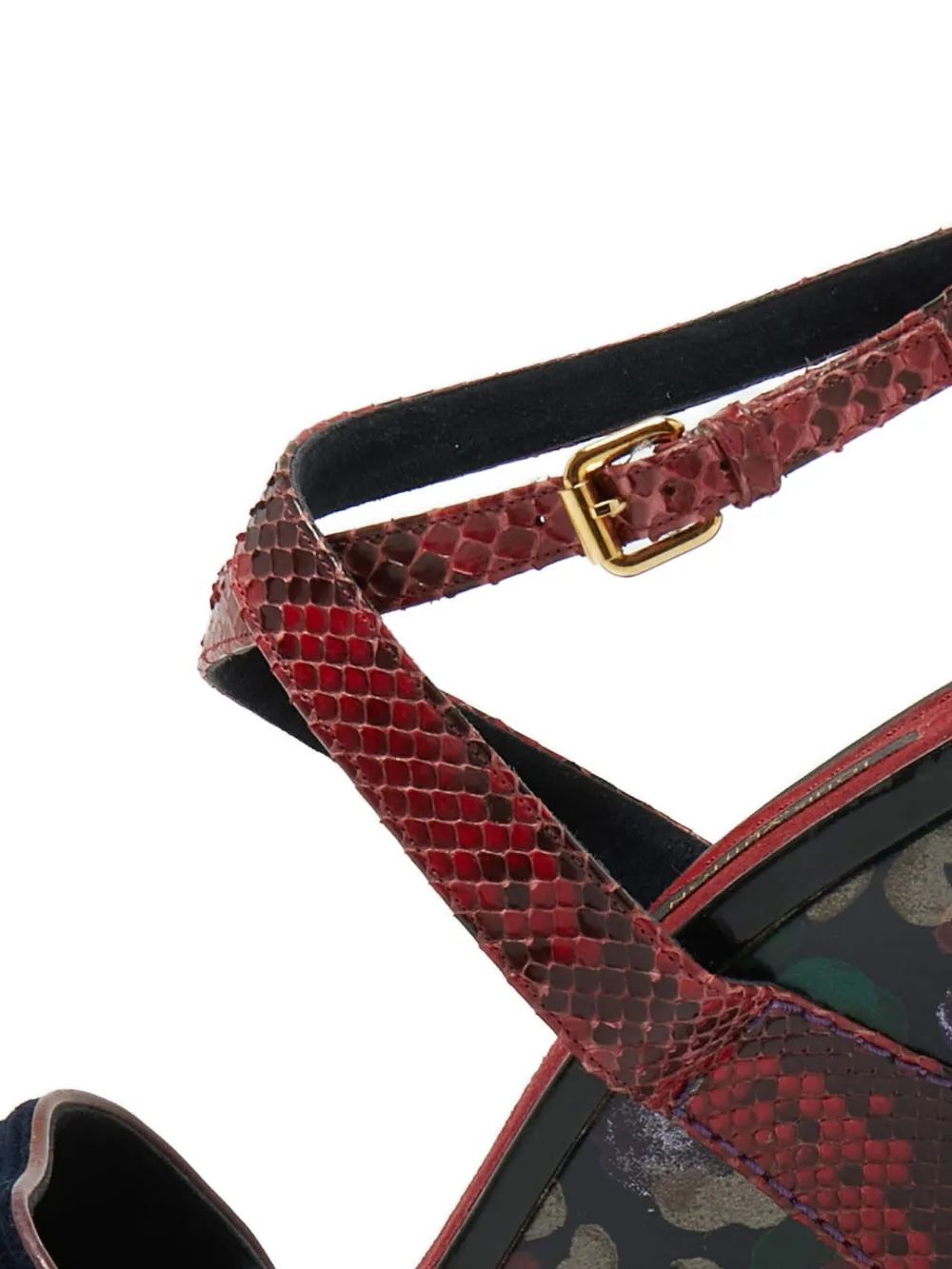 Louis Vuitton Pre-Owned 105 mm leren sandalen met sleehak - Rood