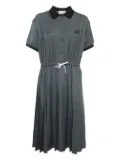 Miu Miu Pre-Owned pleated polo dress - Grey