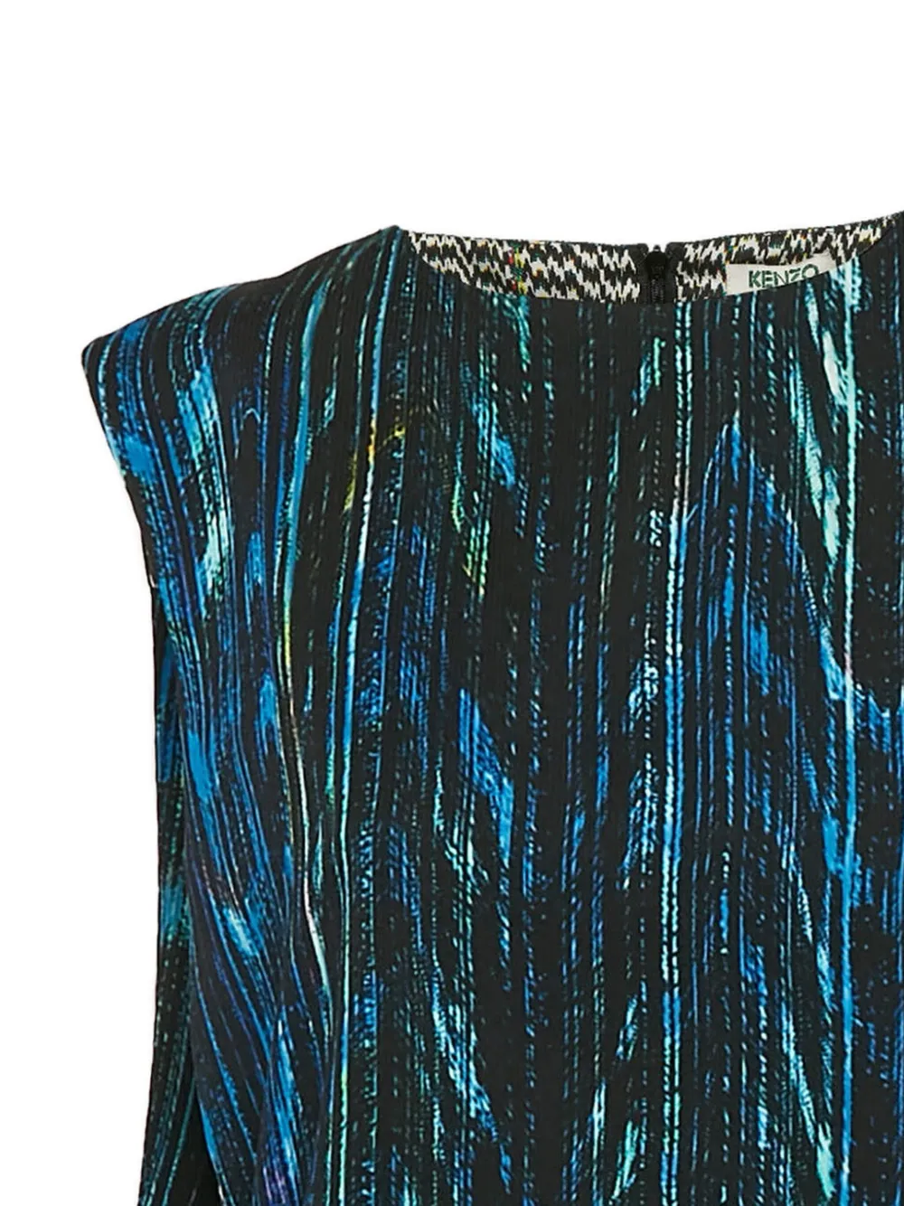 Pre-owned Kenzo Patterned Sleeveless Vest In Black