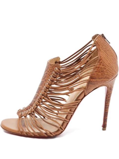 Christian Louboutin Pre-Owned 110mm crocodile-embossedleather sandals