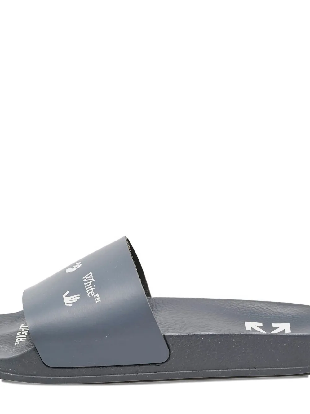 Off-White Pre-Owned Slippers met logoprint - Blauw