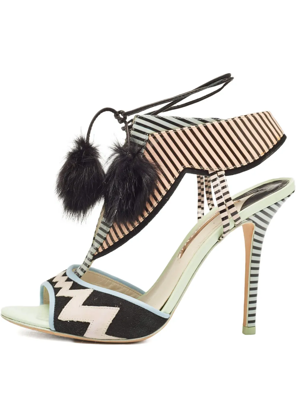 Sophia Webster Sandali con pompon 115mm - Verde