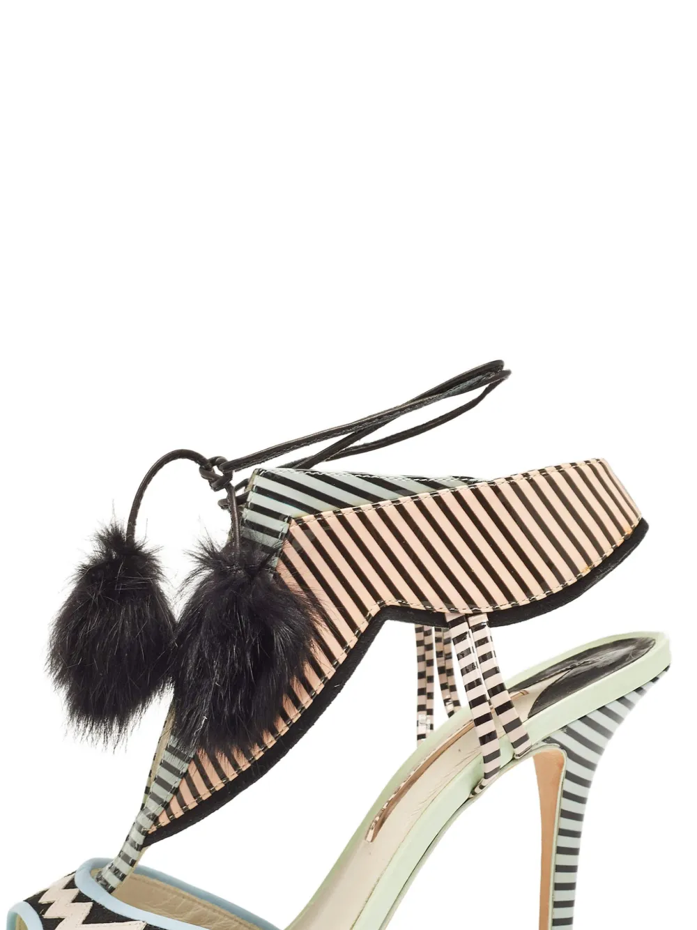 Sophia Webster 115 mm sandalen verfraaid met pompon en hak - Groen