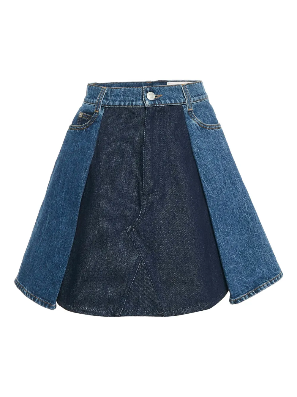 Pre-owned Alexander Mcqueen Jacquard Pleated Skirt In Blue