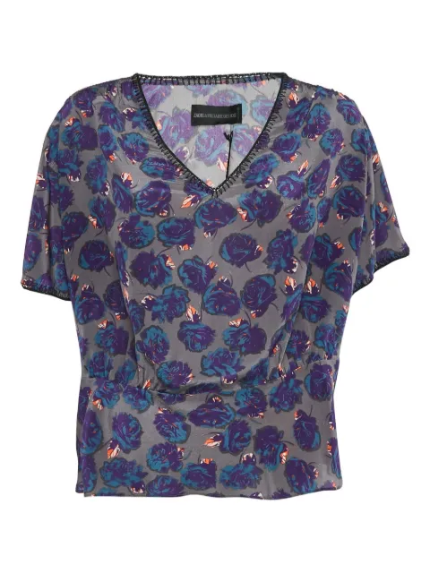 Zadig&Voltaire floral-print V-neck blouse