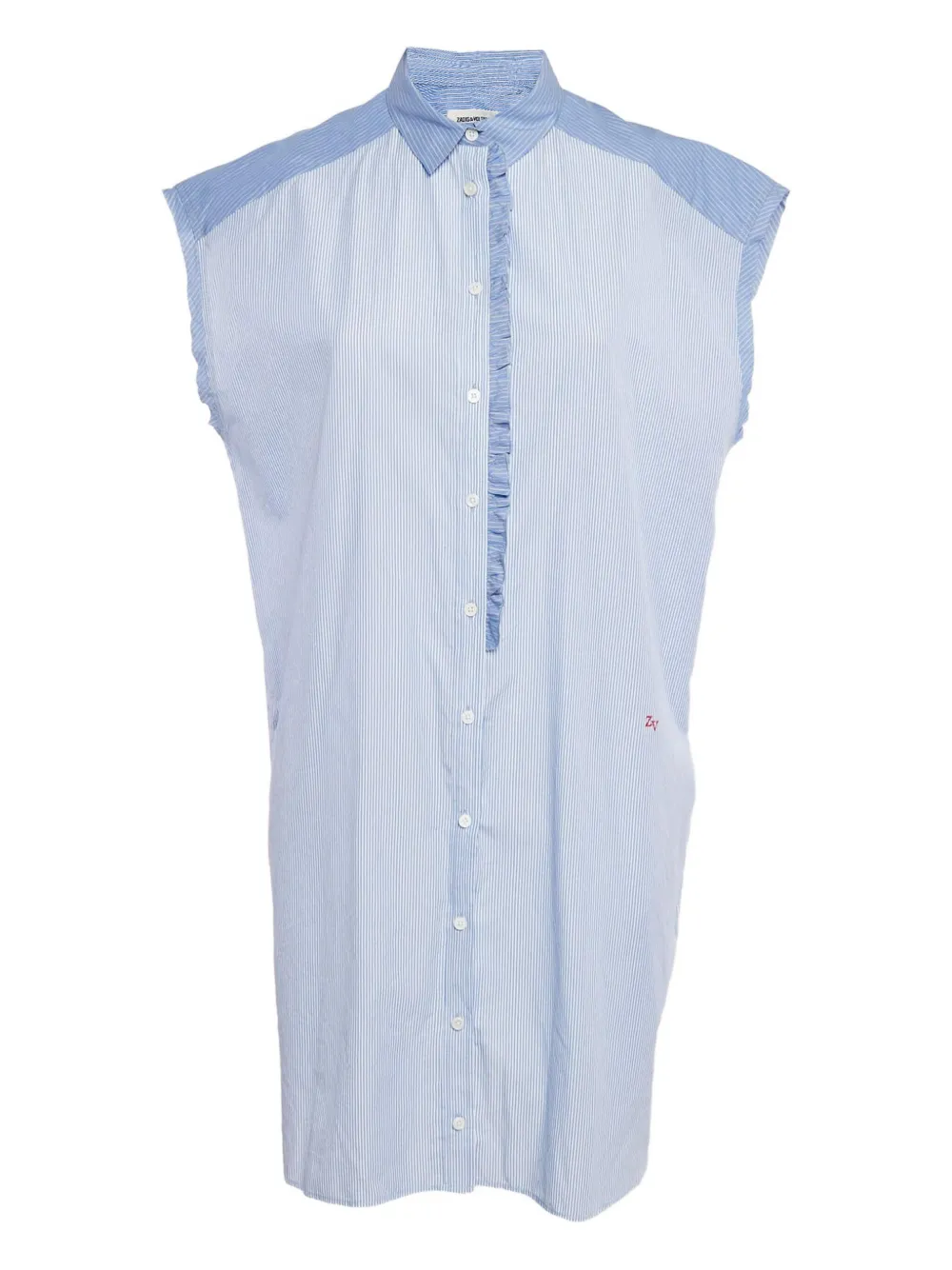 Zadig&Voltaire striped ruffle-trim dress | Blue | Image 1