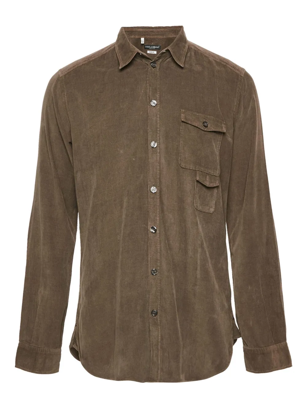 Dolce & Gabbana Pre-Owned pocket-detail corduroy shirt | Image 1