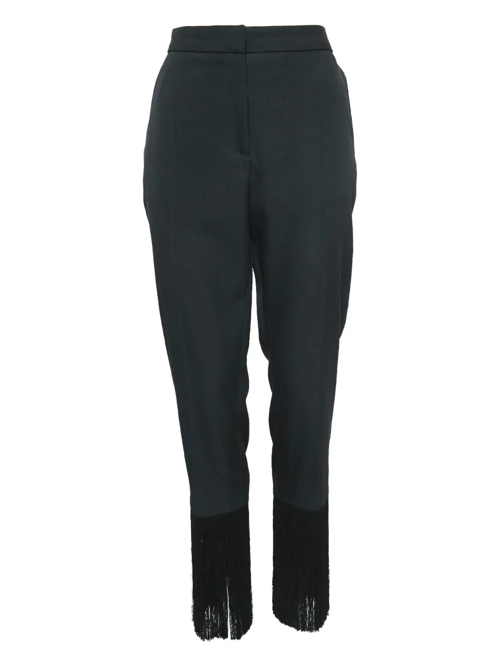 Burberry Pre-Owned fringe detail straight trousers | Black | Image 1