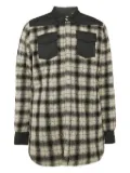Off-White Pre-Owned plaid quilted shirt jacket - Black