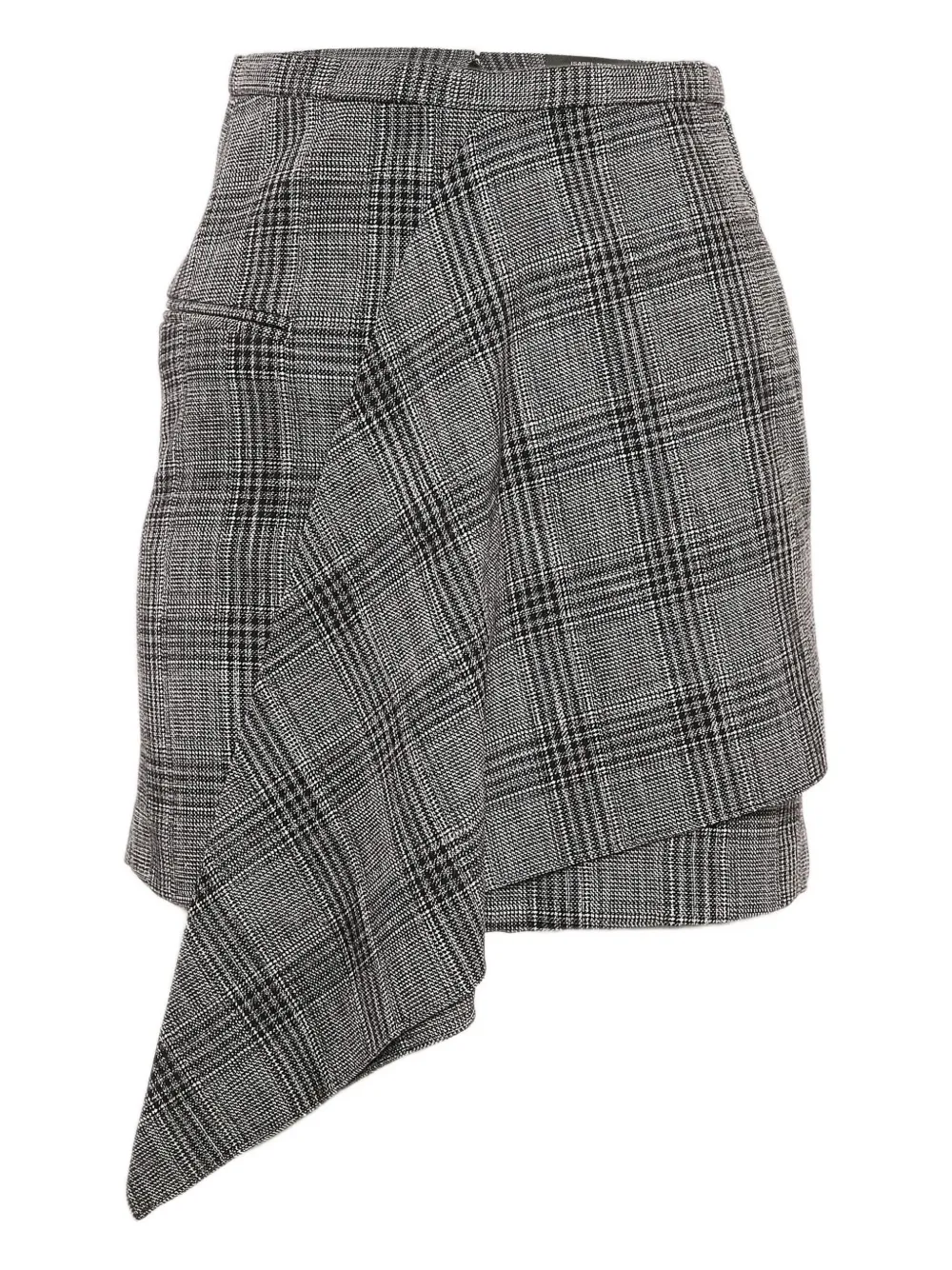 Isabel Marant Vintage asymmetrical plaid skirt | Grey | Image 1