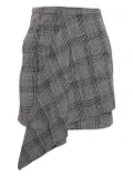 Isabel Marant Vintage asymmetrical plaid skirt - Grey