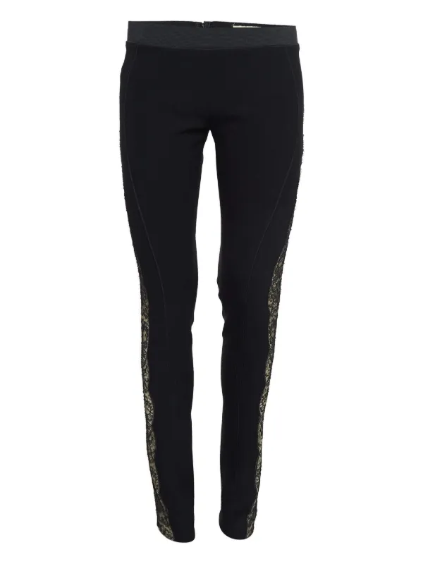 Stella McCartney Pre-Owned 2024 lace-panel Leggings Black