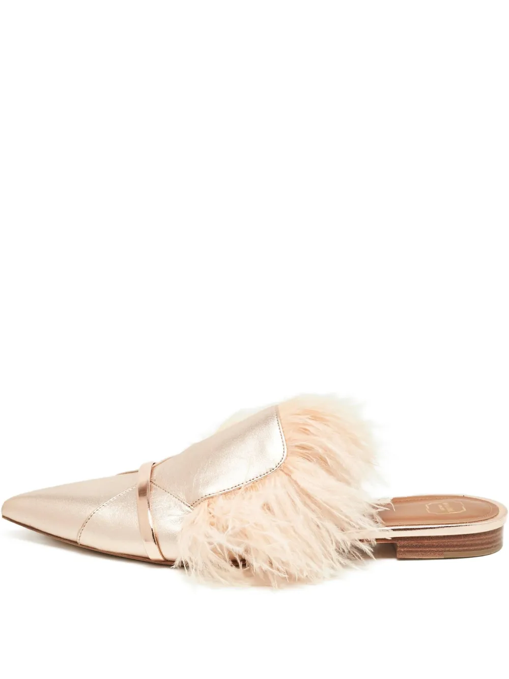 Malone Souliers Mules mit Federn - Gold