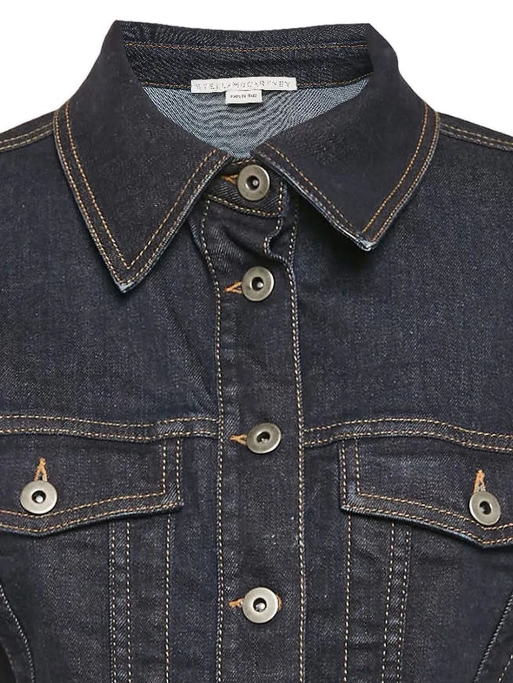 Stella McCartney Pre-Owned 2024 structured-lines denim jacket | Image 2