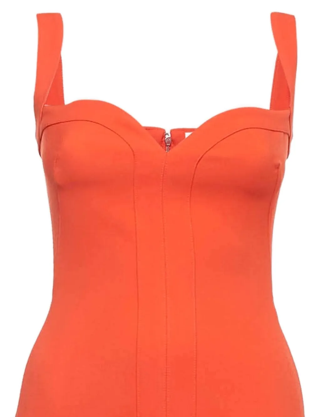 Victoria Beckham 2024 crêpe midi-jurk met sweetheart hals - Rood