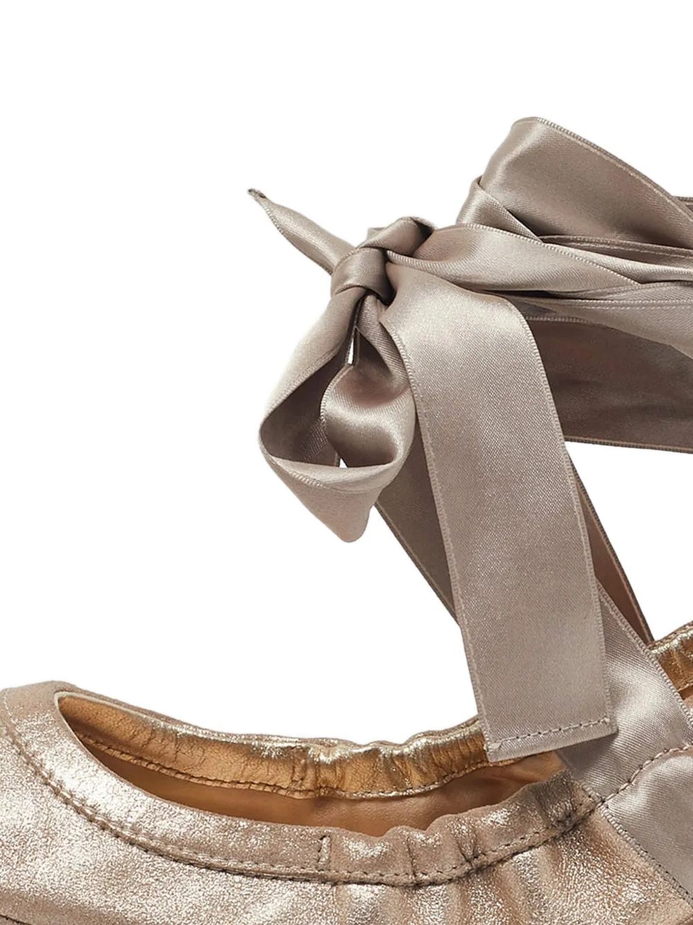 Tod's Vintage Pre-owned nubuck leren ballerina's met lint - Beige