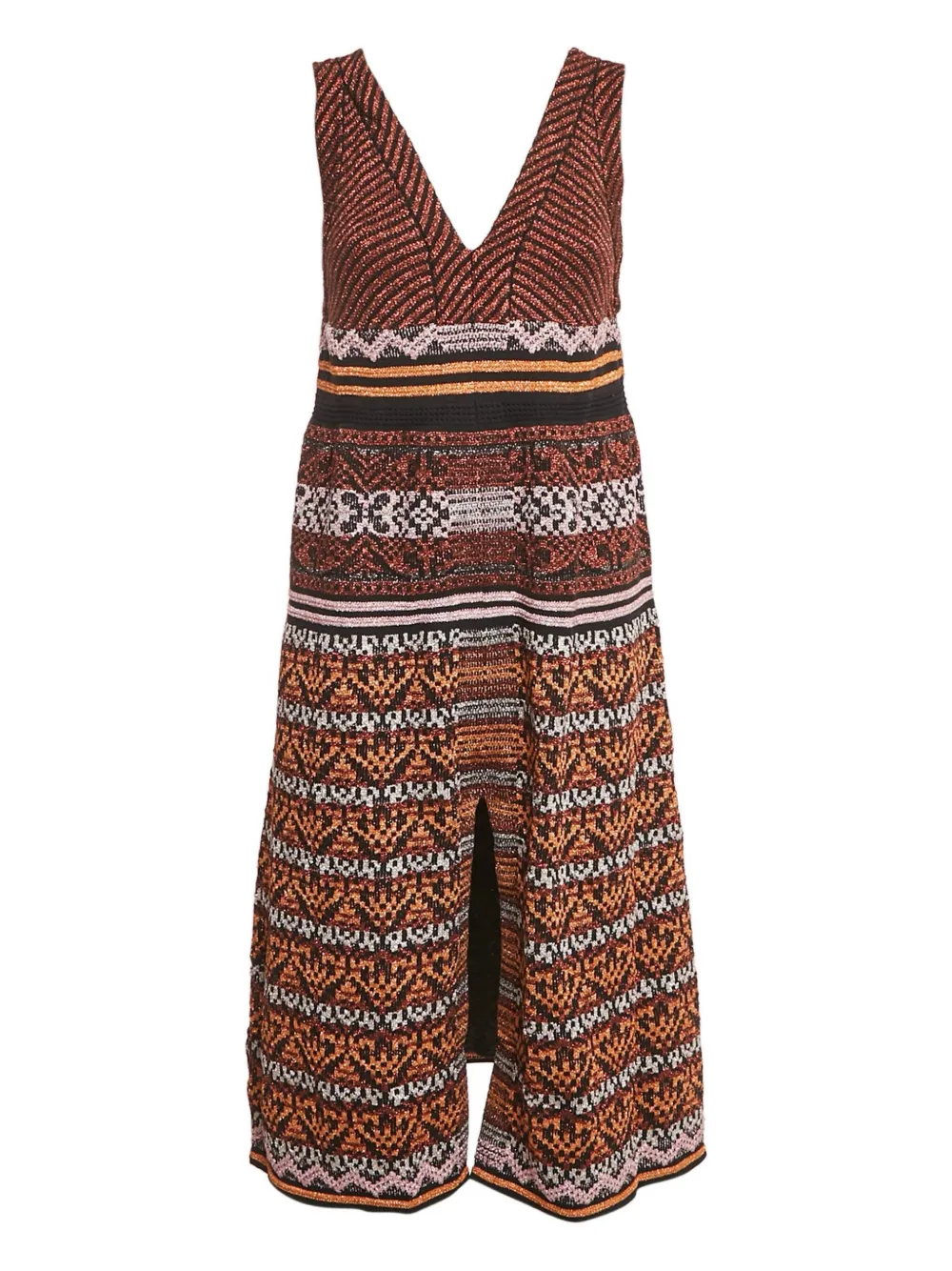 Missoni Pre-Owned geometric-pattern knit dress | Metallic | Image 1
