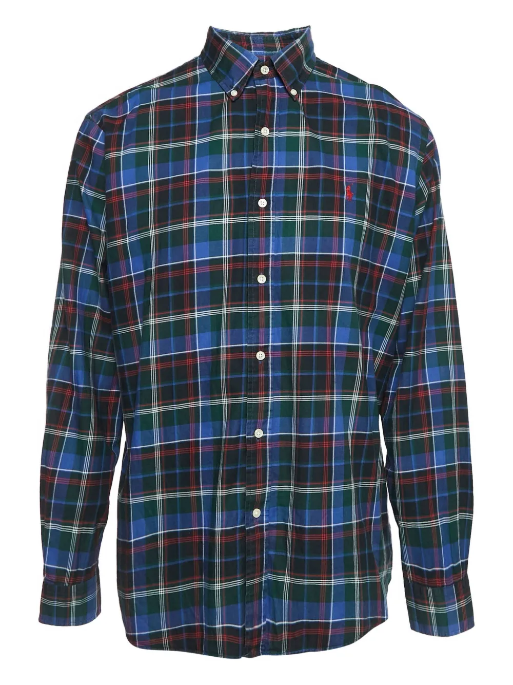 Polo Ralph Lauren Vintage Pre-Owned tartan-pattern cotton shirt | Blue | Image 1