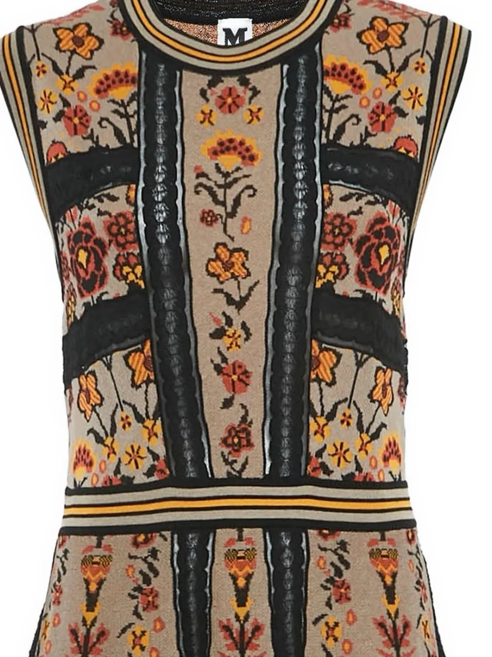 Missoni Pre-Owned Gebreide jurk met bloemenprint - Bruin