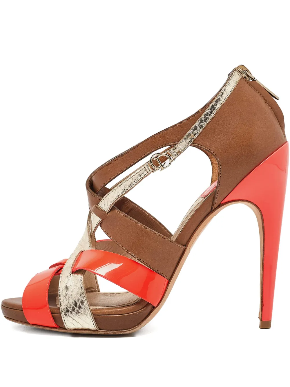 Christian Dior Pre-Owned Sandalen aus Leder 10mm - Braun