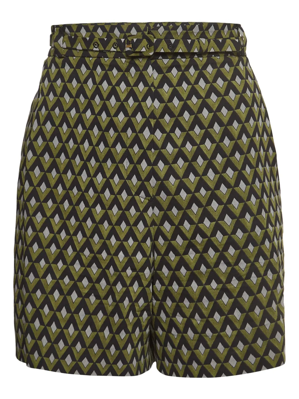 Pre-owned Prada Geometric-pattern Shorts In Green