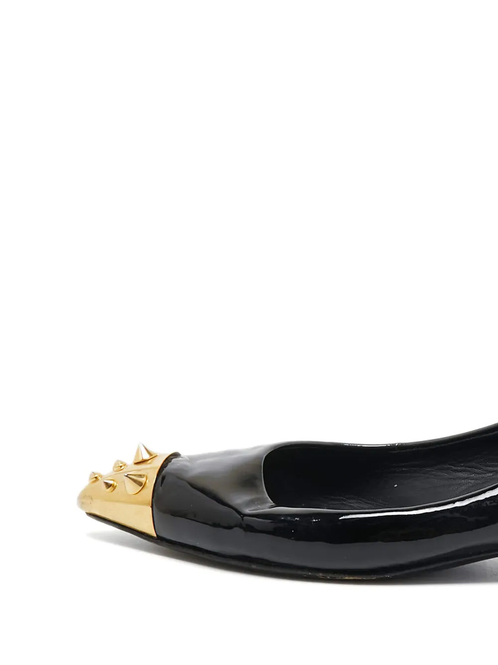 Giuseppe Zanotti Vintage Leren ballerina's met studs - Zwart
