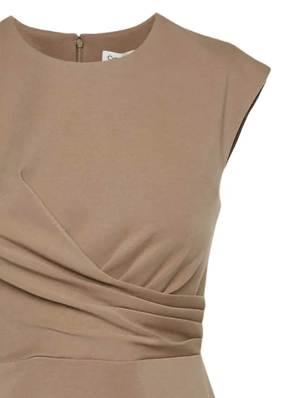 Calvin Klein Vintage Midi-jurk met ruches - Beige