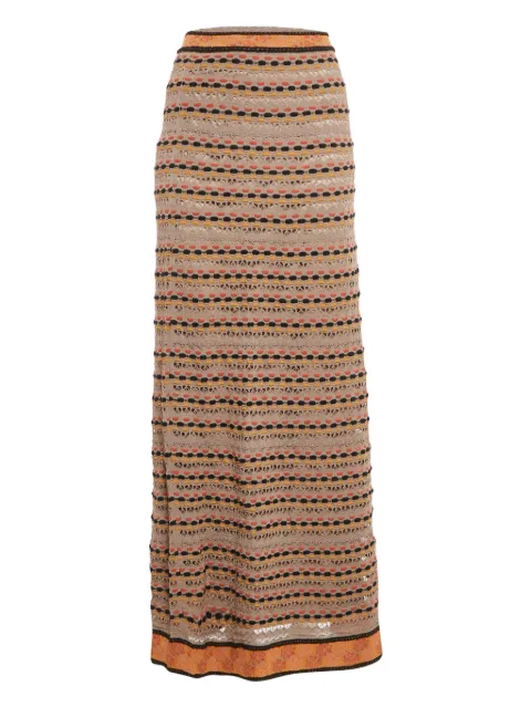 Missoni Pre-Owned striped pointelle knit skirt