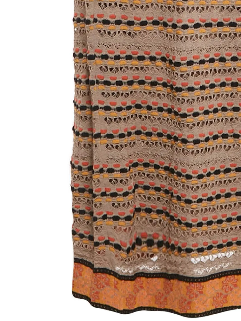 Missoni Pre-Owned Gestreepte pointelle gebreide rok - Bruin